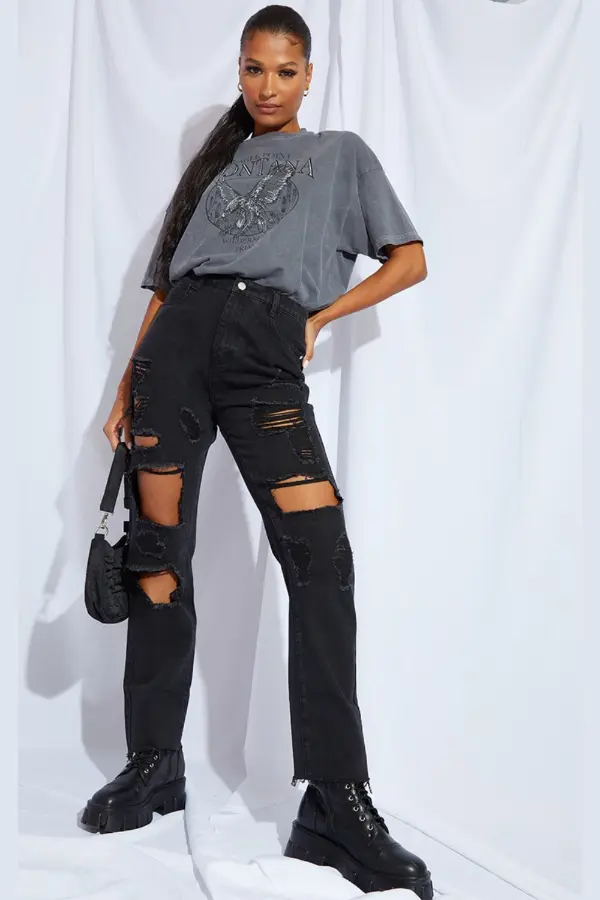 Black Jeans With Holes