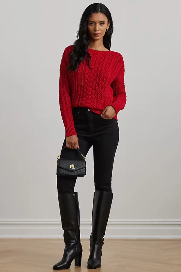 Black Jeans With Sweater Outfit
