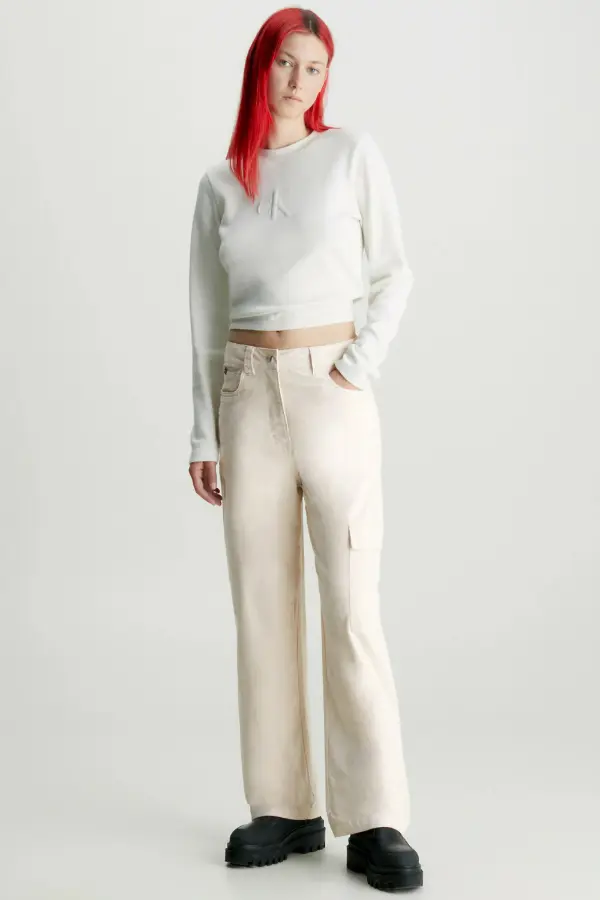 Cream Cargo Pants