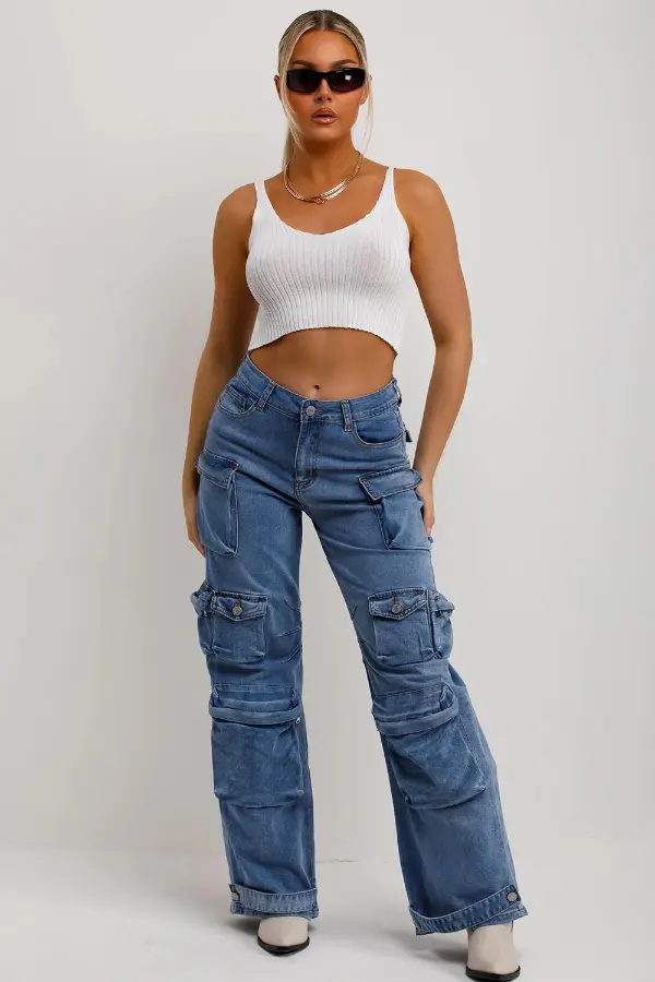 Denim Cargo Pants Outfit