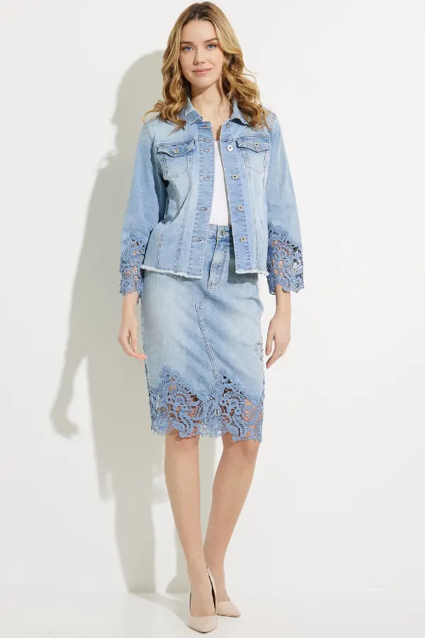 Denim Lace Skirt