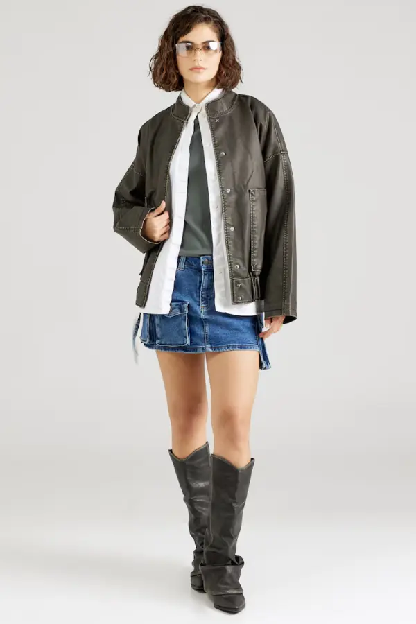 Denim Skirt Baddie Outfit