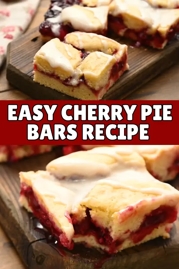 Easy Cherry Pie Bars Recipe