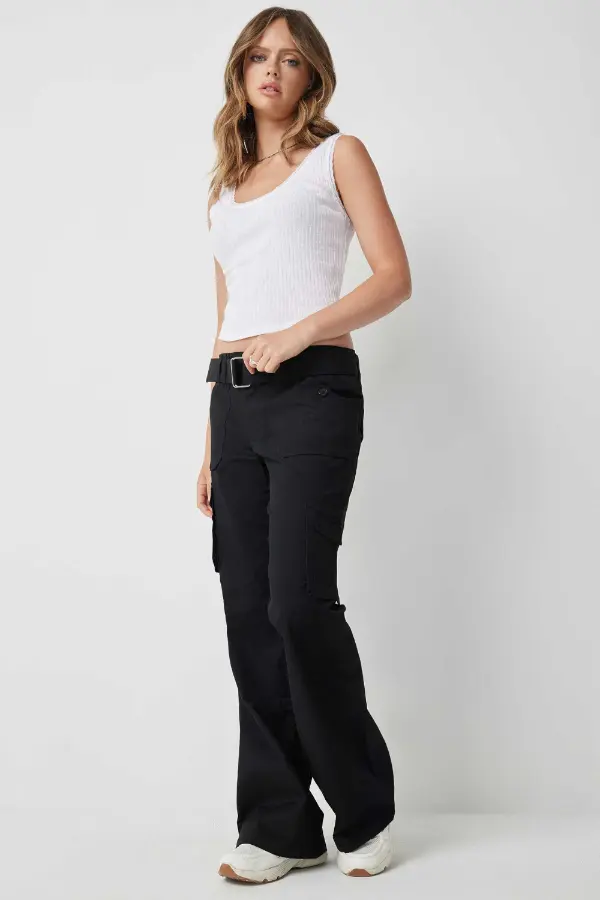 Flare Cargo Pants Outfit