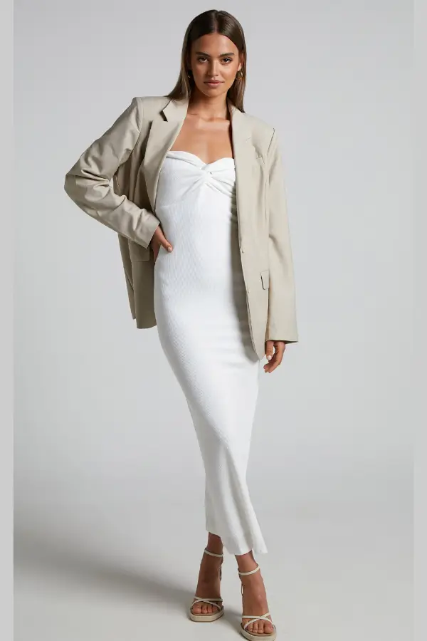 Long Bodycon Dress With Jacket