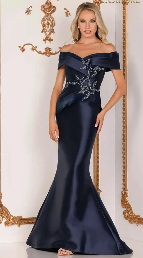Navy Blue Evening Dress
