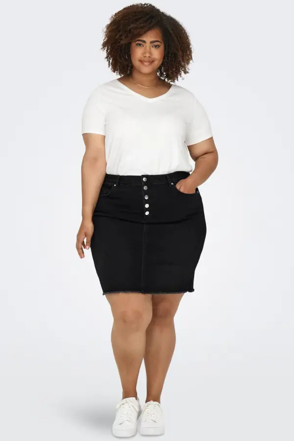 Plus Size Denim Skirt