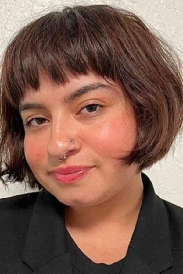 Short Hair With Bangs For Round Faces