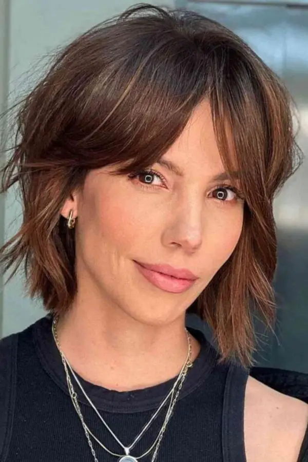 Short Hair With Curtain Bangs