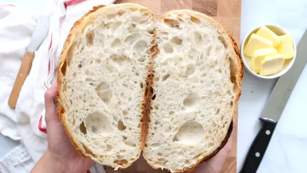 Sourdough Bread Recipe With Starter For Beginners in Dutch Oven