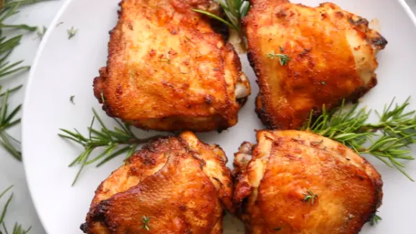 Air Fryer Chicken Thighs Bone In Skin On Recipe