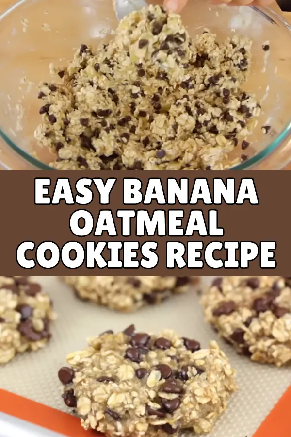 Easy Banana Oatmeal Cookies Recipe, No Sugar, No Flour