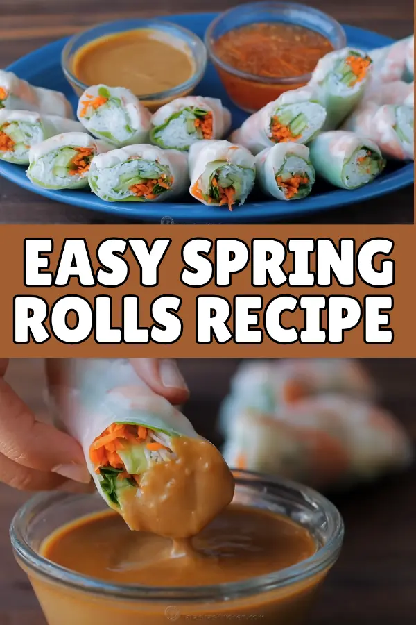 Easy Spring Rolls Recipe With Peanut Sauce