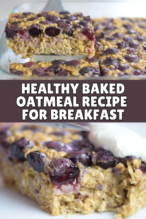 Healthy Baked Oatmeal Recipe For Breakfast (With Banana)