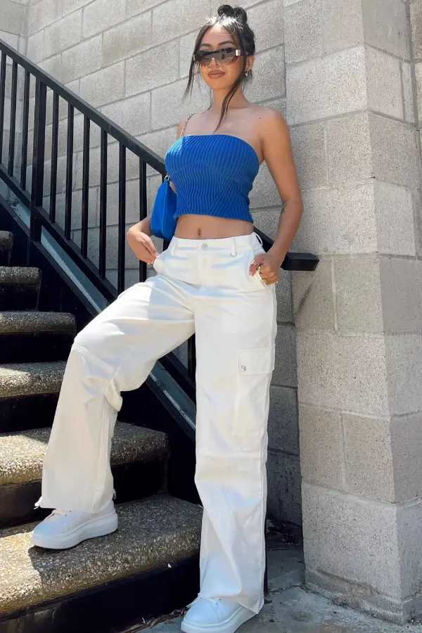 White Cargo Pants Outfit