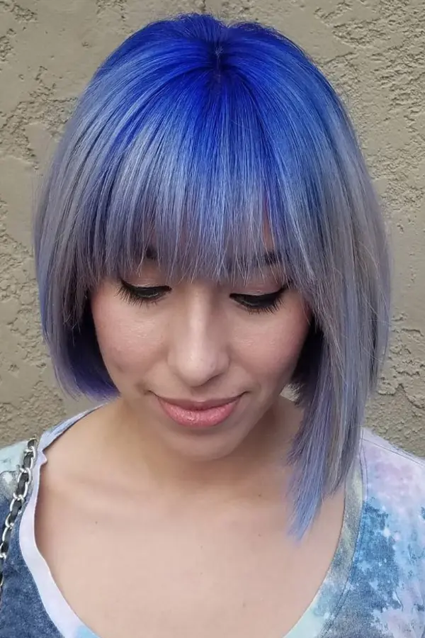 Asymmetrical Haircut With Bangs