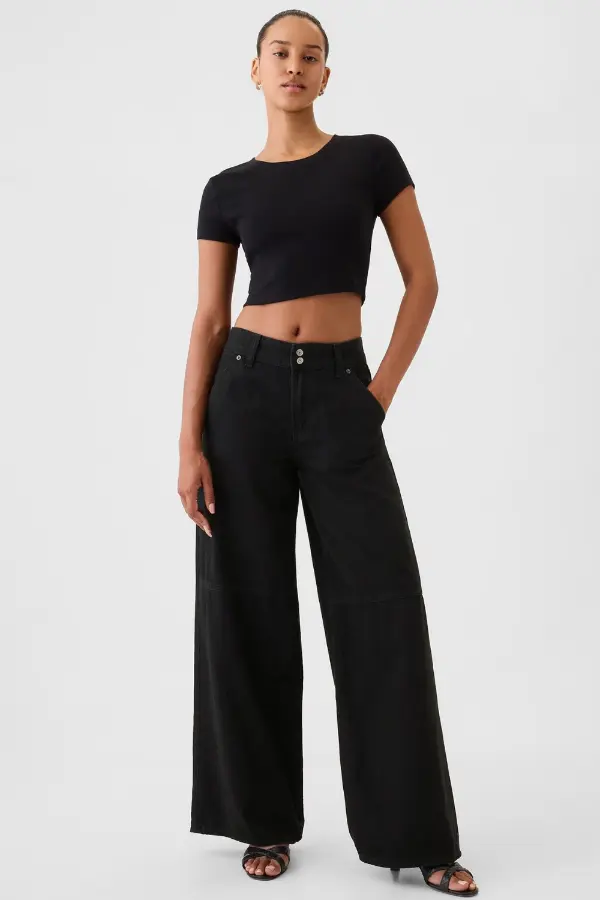 Baggy Black Jeans Outfit Summer