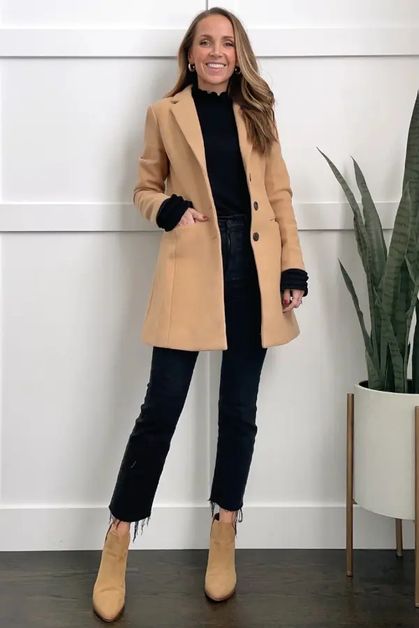 Black Jeans Tan Boots Outfit