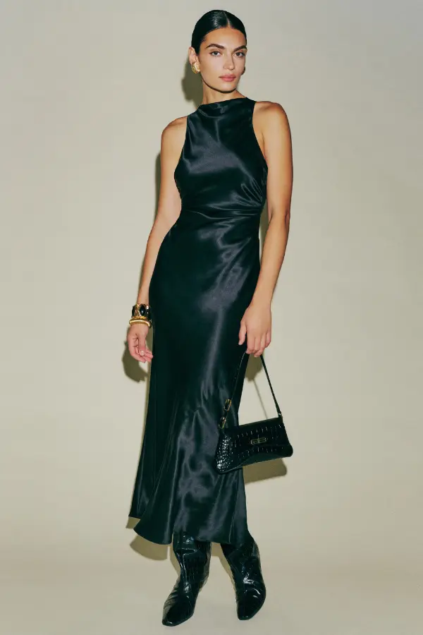 Black Silk Dress Formal