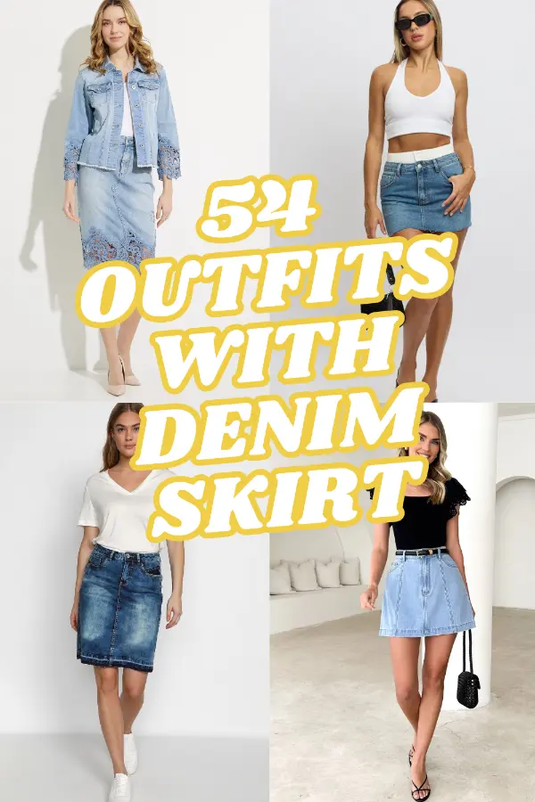 Outfits With Denim Skirt