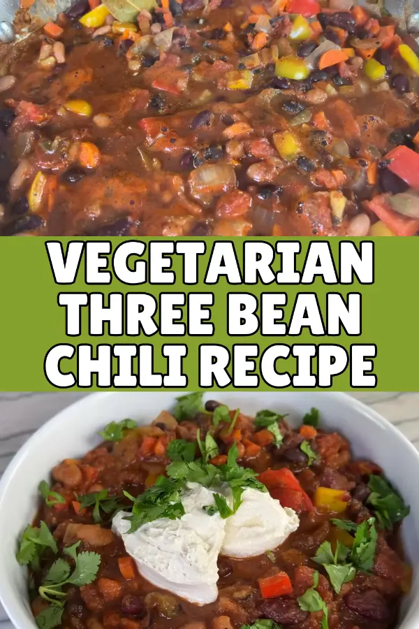 Vegetarian Three Bean Chili Recipe