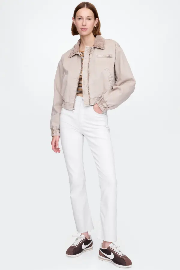 White Jeans Outfit Fall