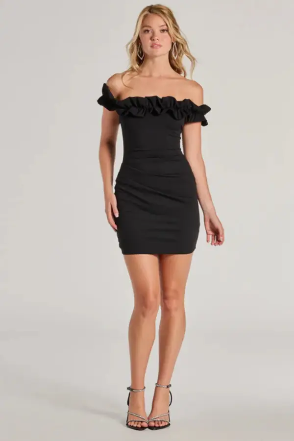 Formal Ruffle Mini Dress