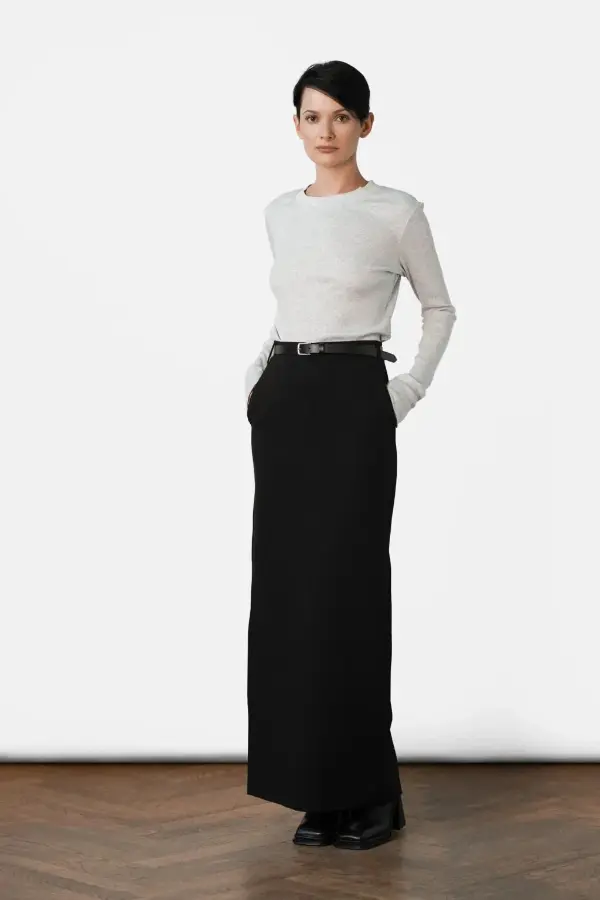 Black Maxi Skirt For Work
