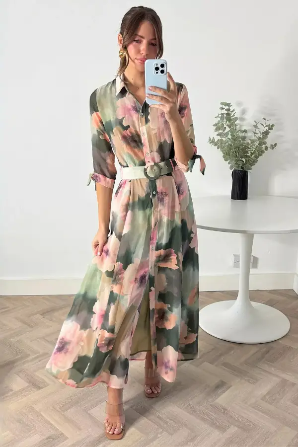 Formal Long Shirt Dress