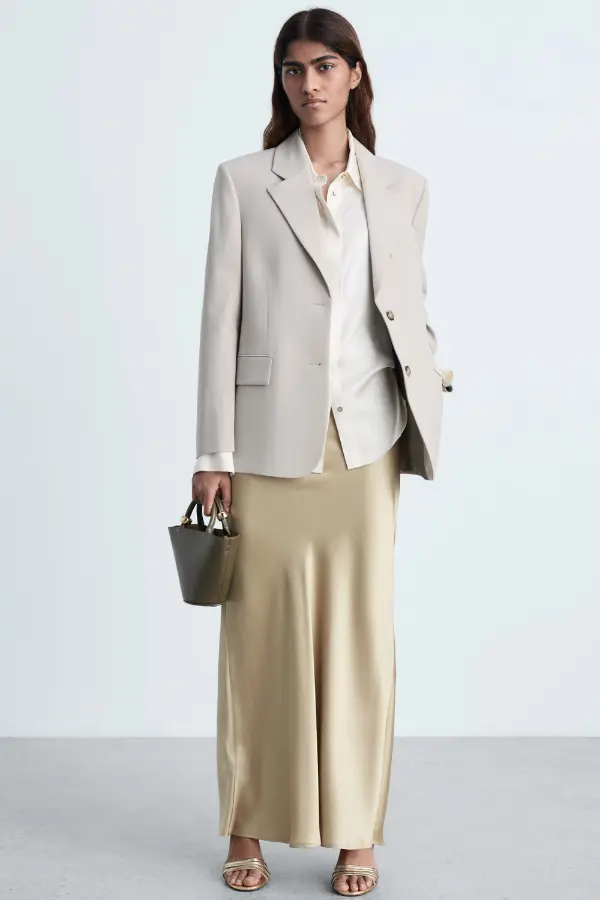 Satin Maxi Skirt Outfit Formal