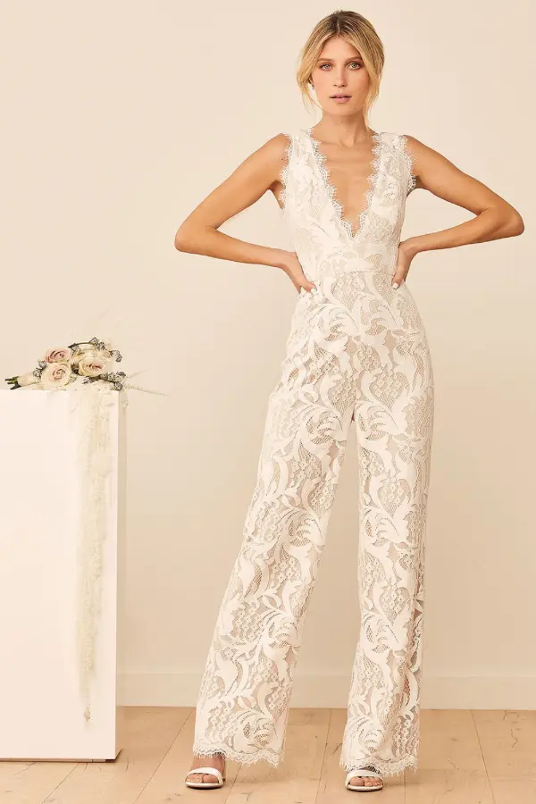 White Lace Jumpsuit