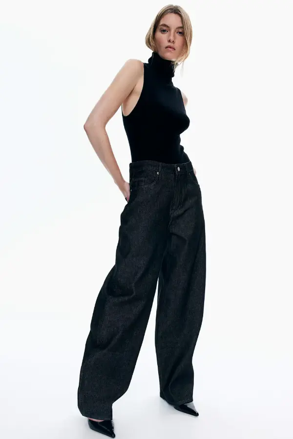 Black Baggy Jeans Elegant Outfit