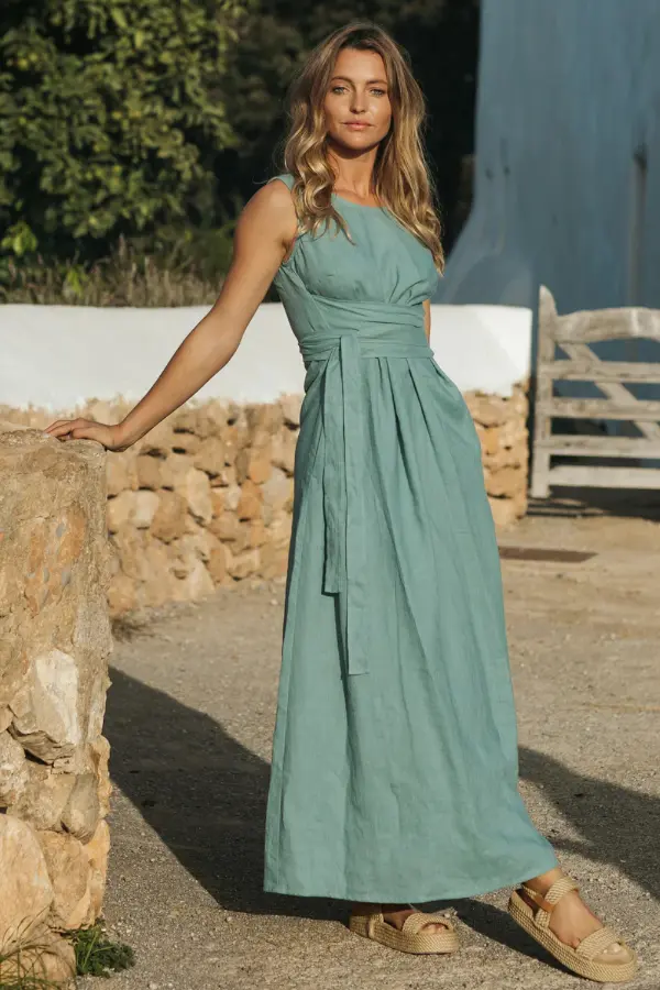Linen Maxi Dress Summer