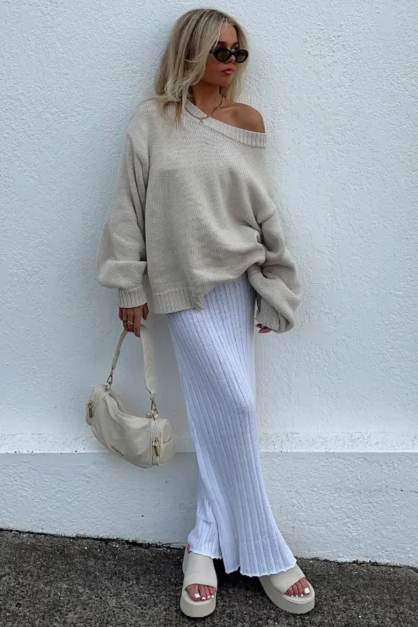 Styling White Maxi Skirt