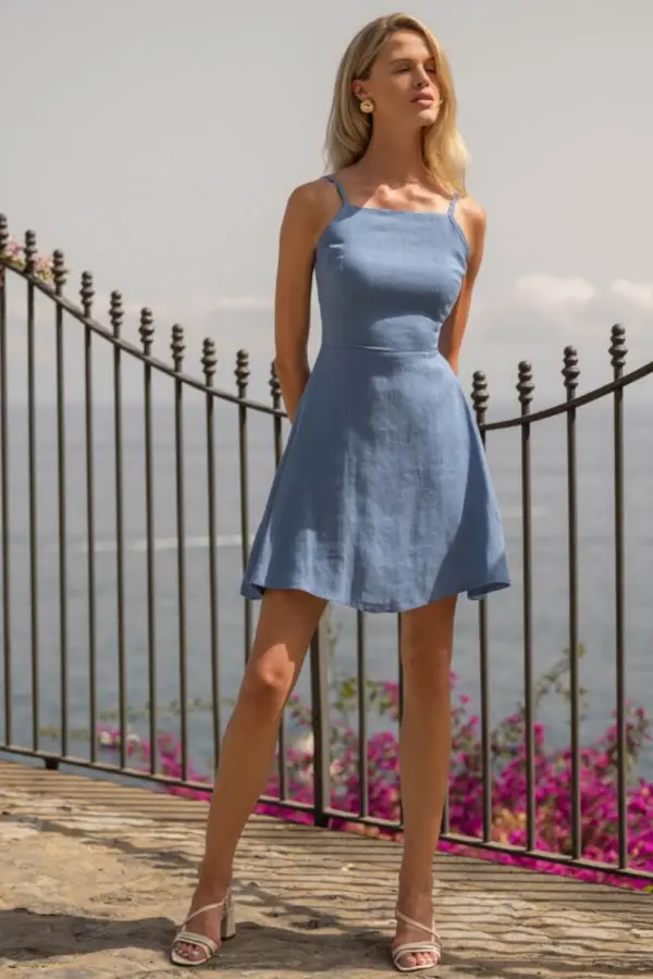 Summer Linen Mini Dress