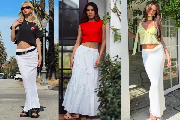 16 White Maxi Skirt Outfit Ideas