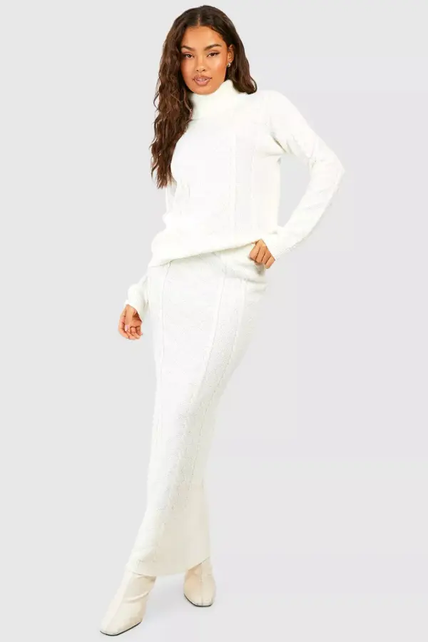 White Maxi Skirt Outfit Fall