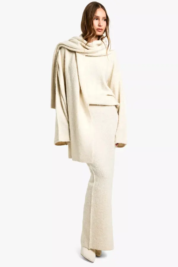 White Maxi Skirt Outfit Winter