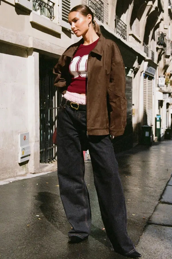 Black Baggy Jeans Winter Outfit