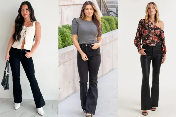 What to Wear With Black Flare Jeans?