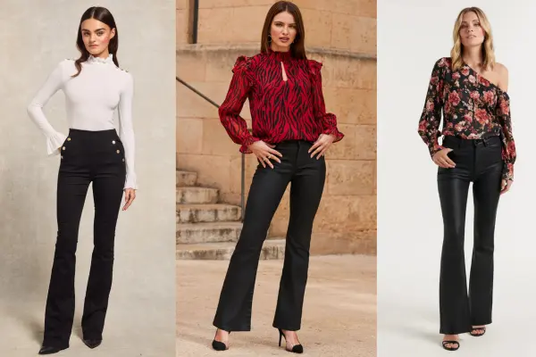 18 Outfit Ideas For Black Flare Jeans