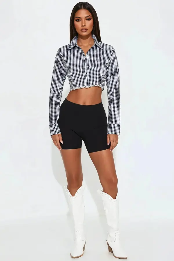 Black Shorts and Shirt Outfit