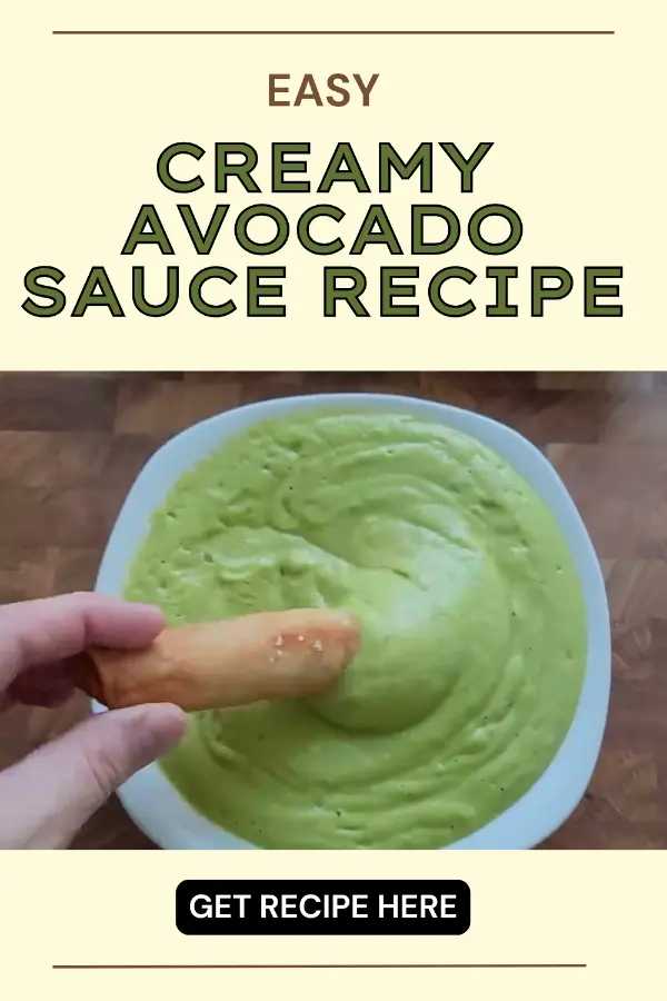 Creamy Avocado Sauce Recipe
