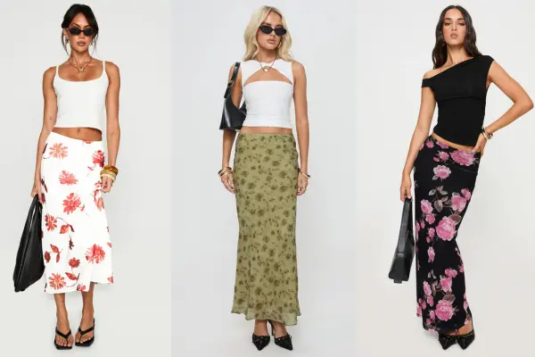 Beautiful Floral Skirt Ensembles to Copy
