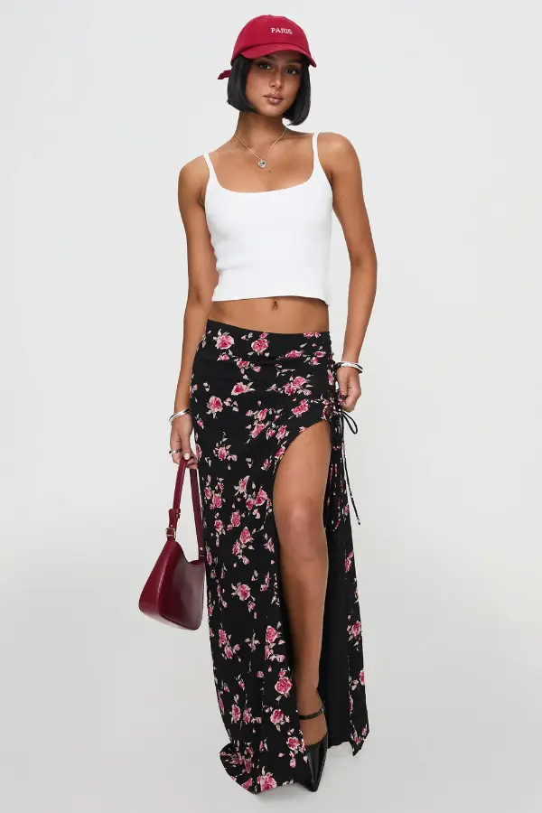Floral Skirt and Crop Top