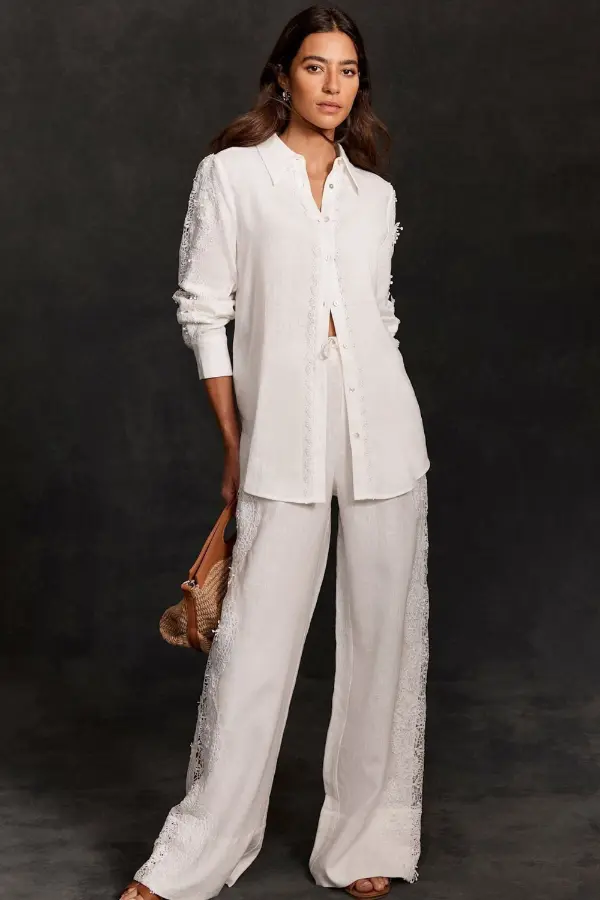 Linen Shirt Outfit Women