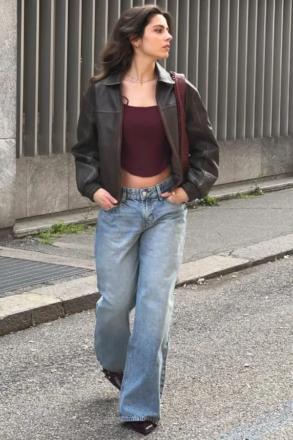 Low Rise Baggy Jeans Outfit