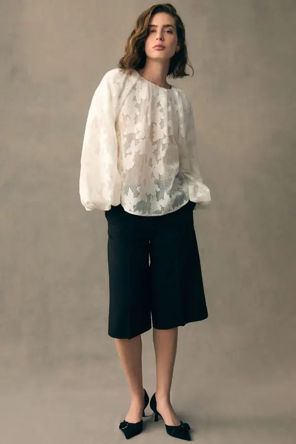 White Blouse Full Sleeves