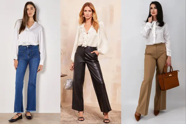 Classy Meets Cool: White Satin Blouse Outfit Inspiration