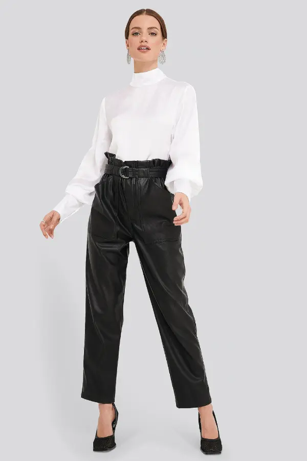 White Satin Blouse